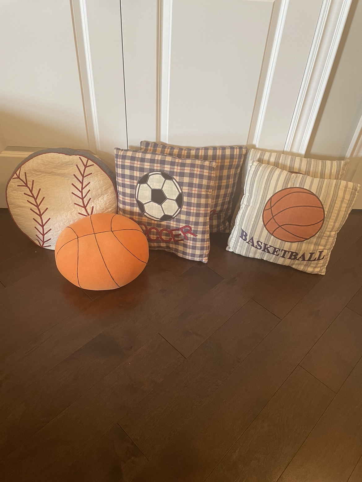 Sports theme throw pillows