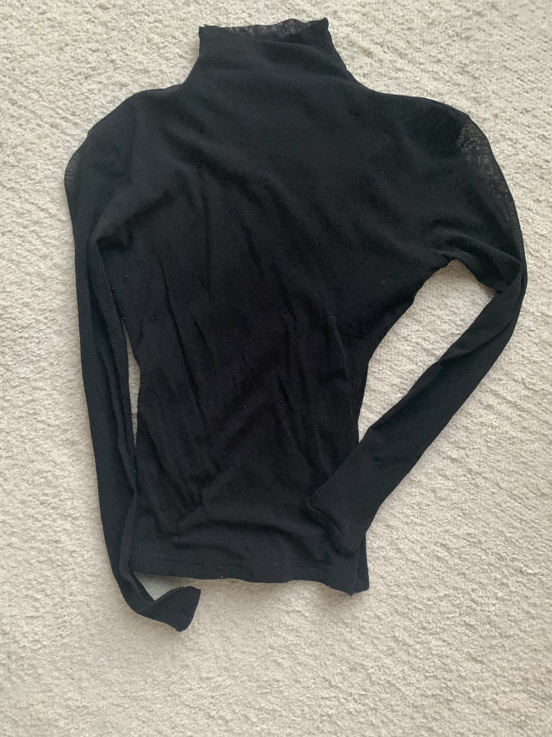 Sheer mock neck thumbnail