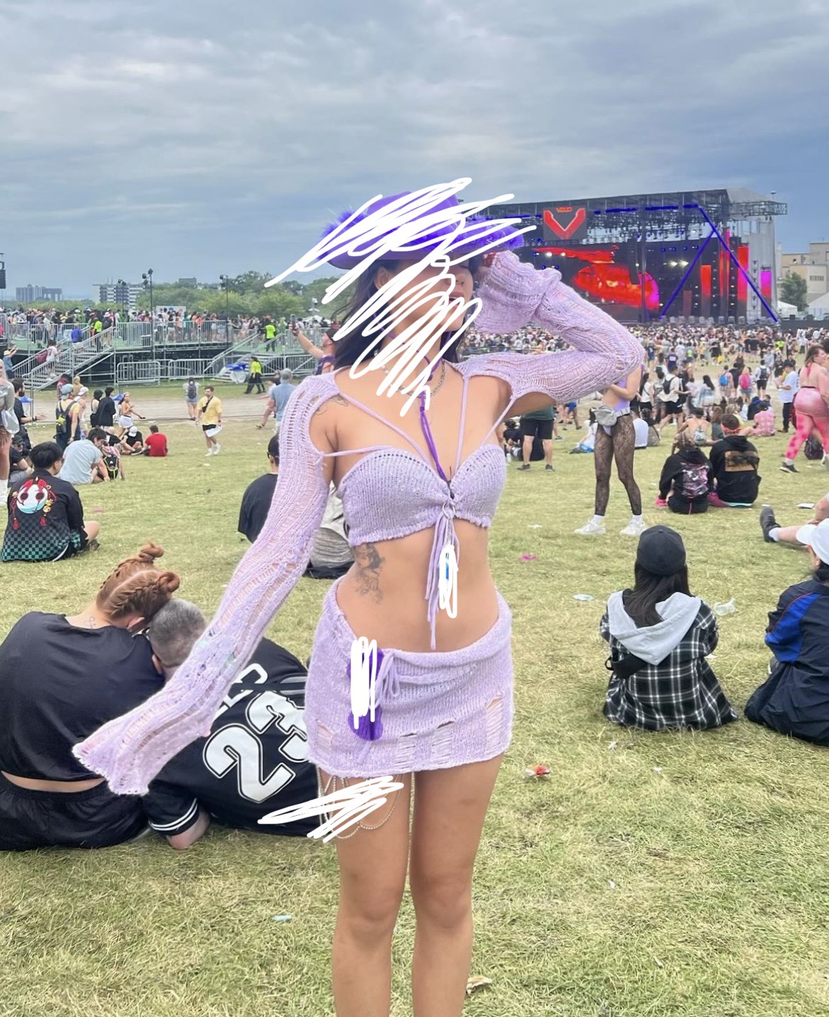 sparkly purple 3 piece co-ord
