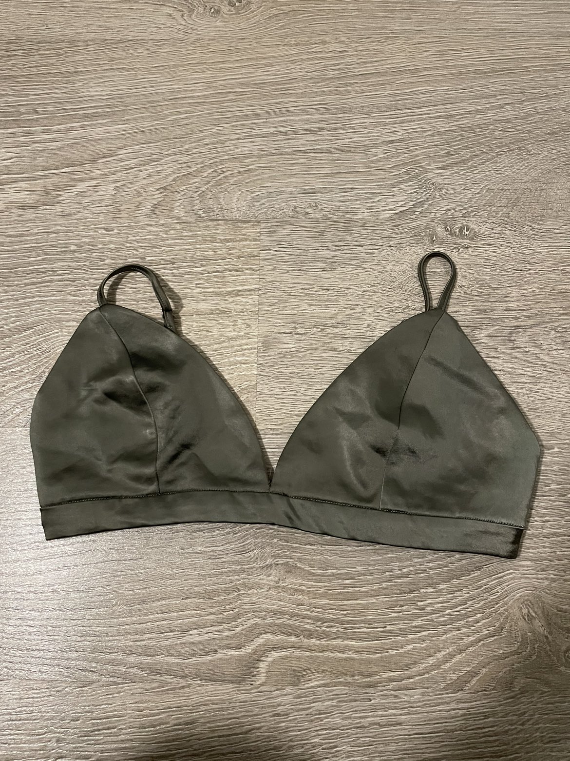 Dynamite Satin Bralette khaki - M thumbnail