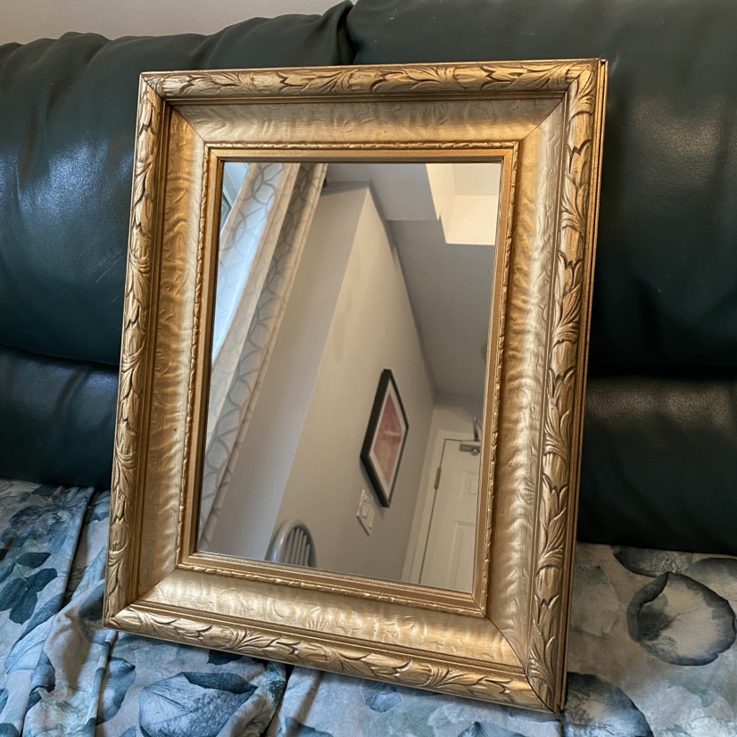 Small wooden mirror