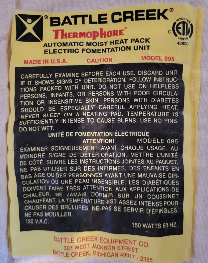 Thermophore Electric Heating Pad - photo 2