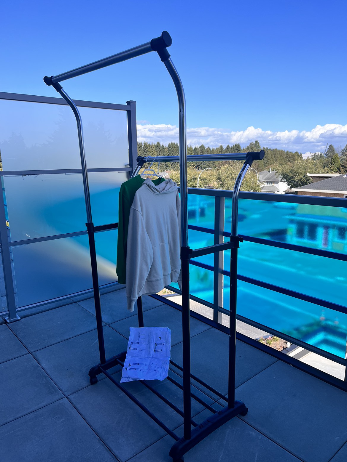 Adjustable double rod GARMENT RACK (clothing rack)