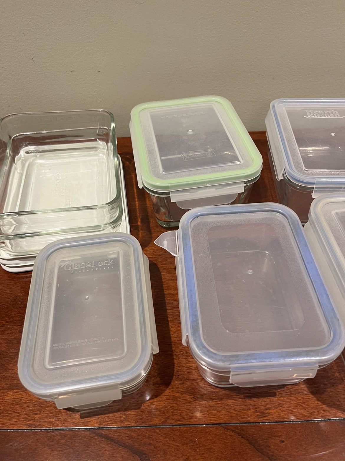 Glass storage containers