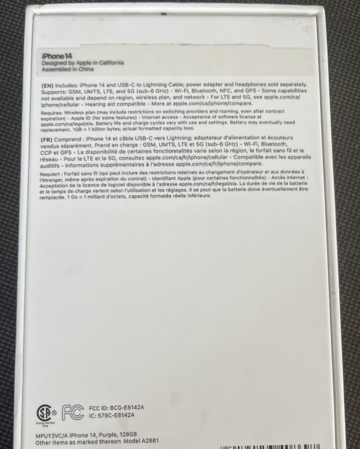 I Phone 14 128gb - New in box - - photo 3