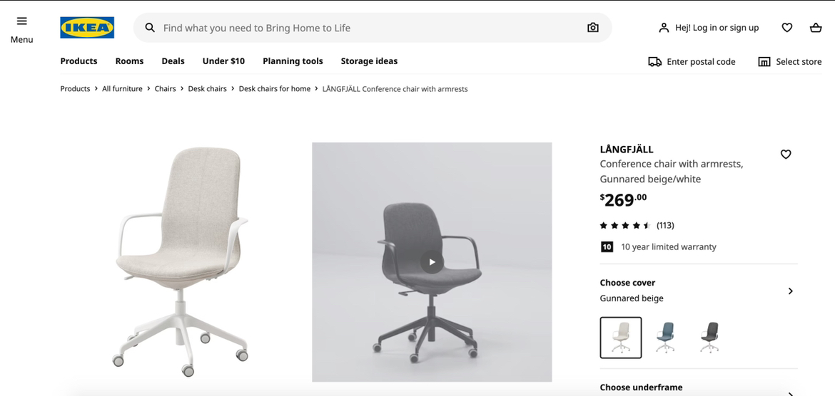 IKEA LÅNGFJÄLL Chair with Armrests - photo 2