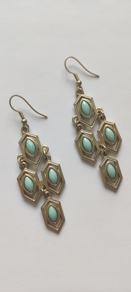 New Mint and Gold Earrings - photo 2