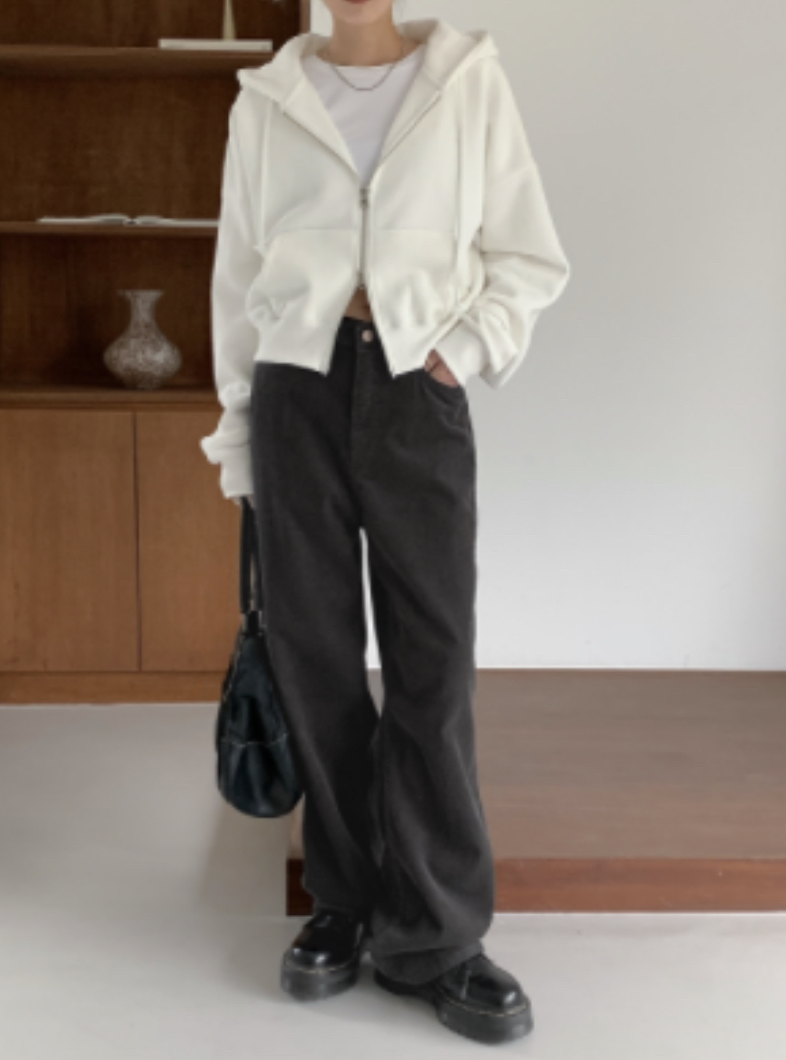 Brown corduroy pants from Blackup Korea (small)