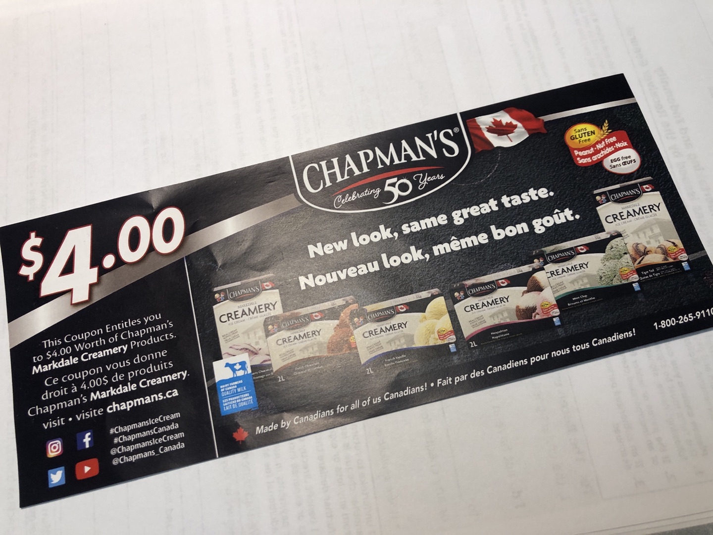 Chatman’s ice cream coupon $4 off #freerrcycle