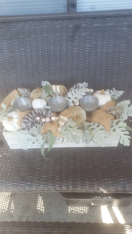 Thanksgiving Candle Table Centerpiece Pumpkins thumbnail