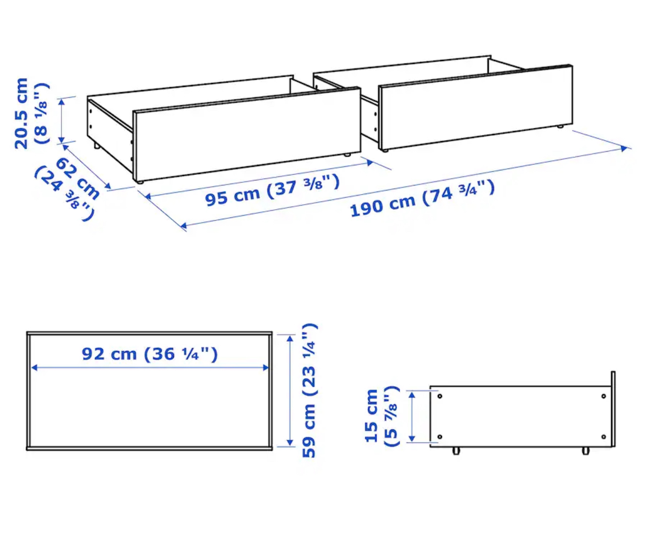 Bed storage drawer - photo 3