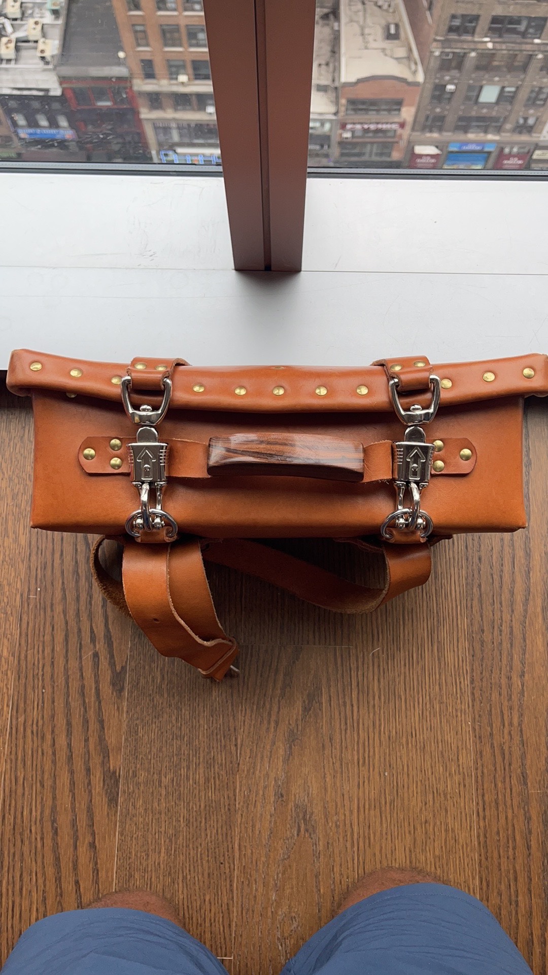 Custom Vintage Travel Case Cognac weekender bag Luggage trunk image indicator(4)