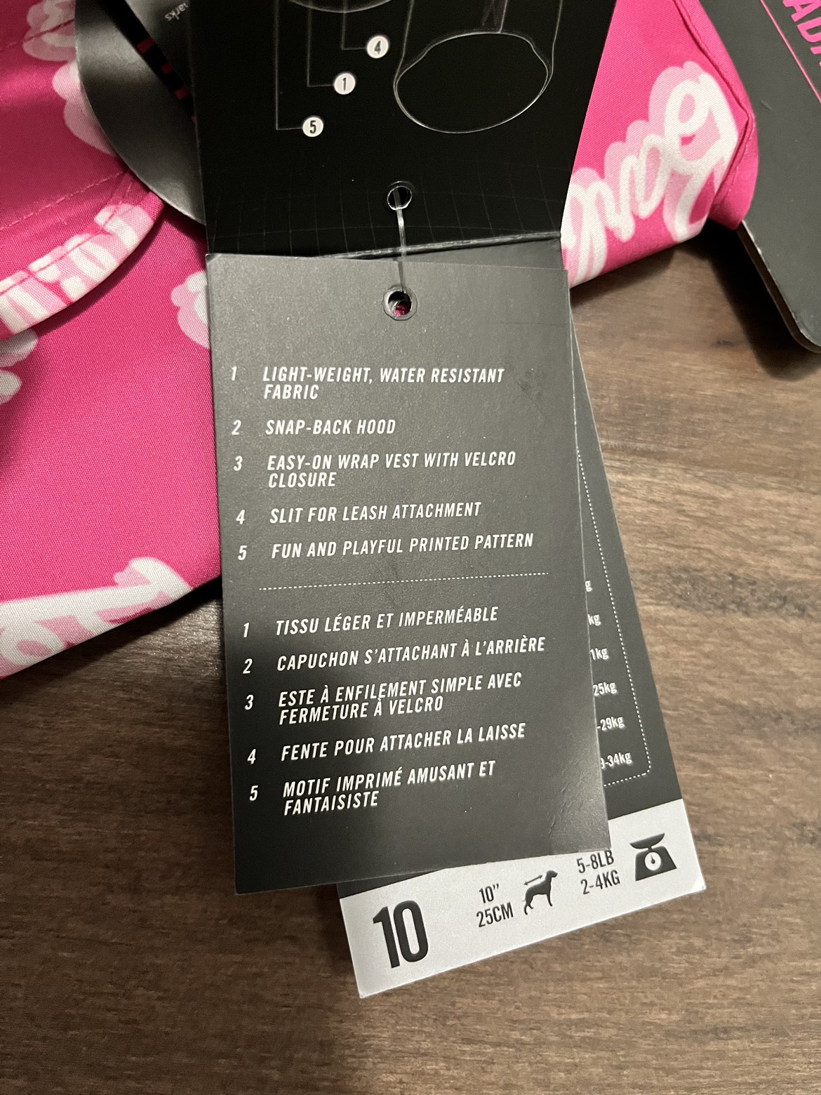 BNWT Canada pooch Barbie Limited edition pick me poncho image indicator(4)