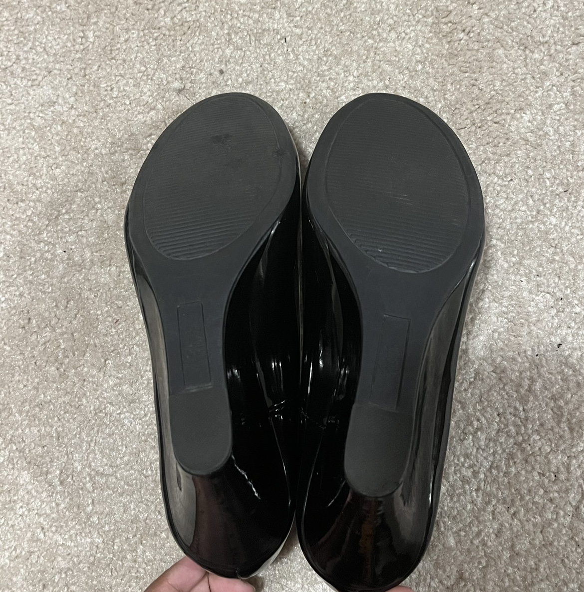 Fioni black wedge heels size 7.5 image indicator(5)