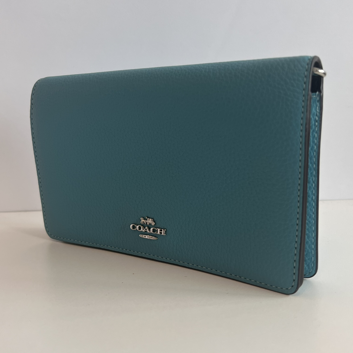 Two Tone Blue Coach Wallet Crossbody Purse
