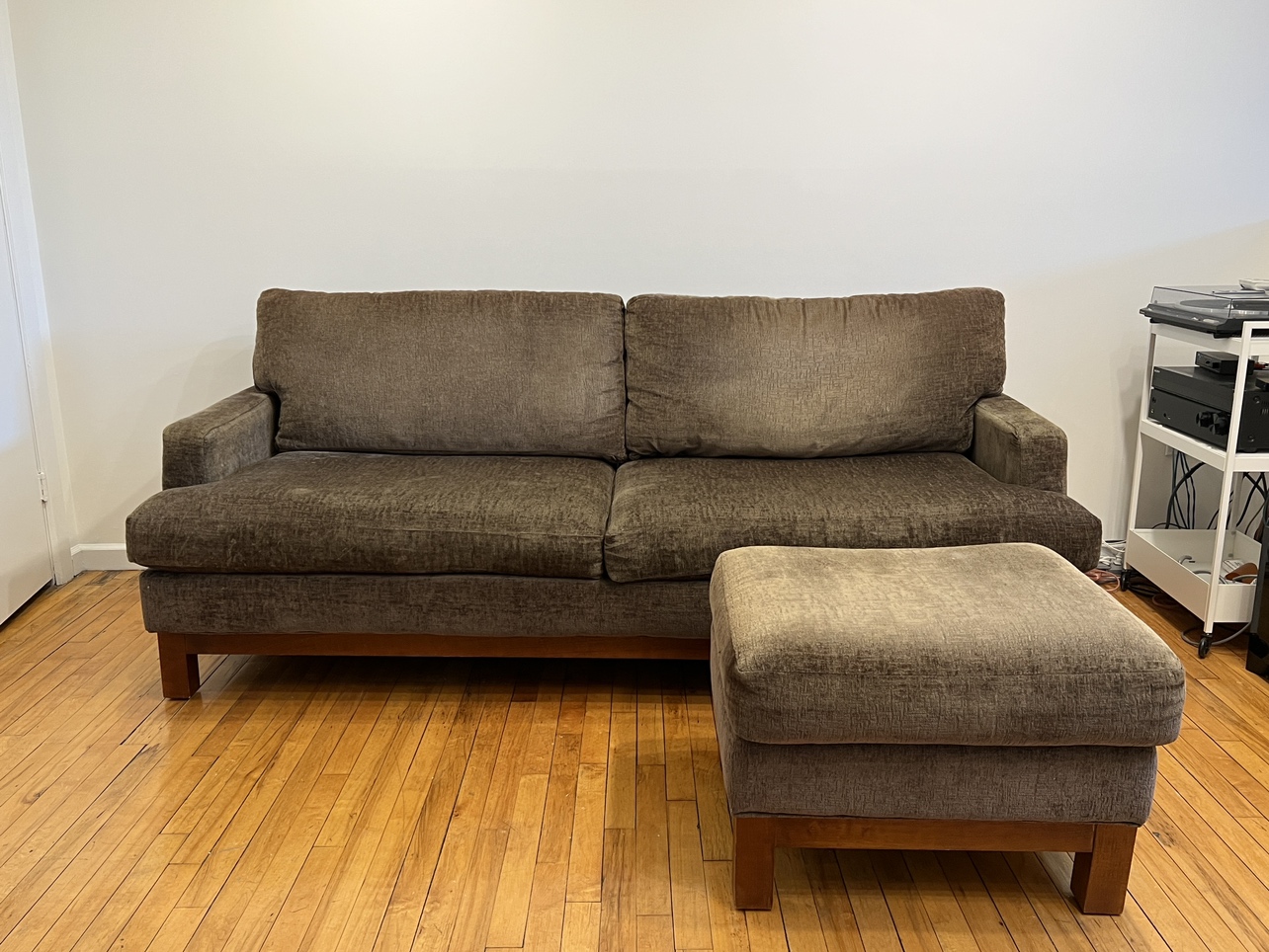 Super comfortable couch and ottoman thumbnail