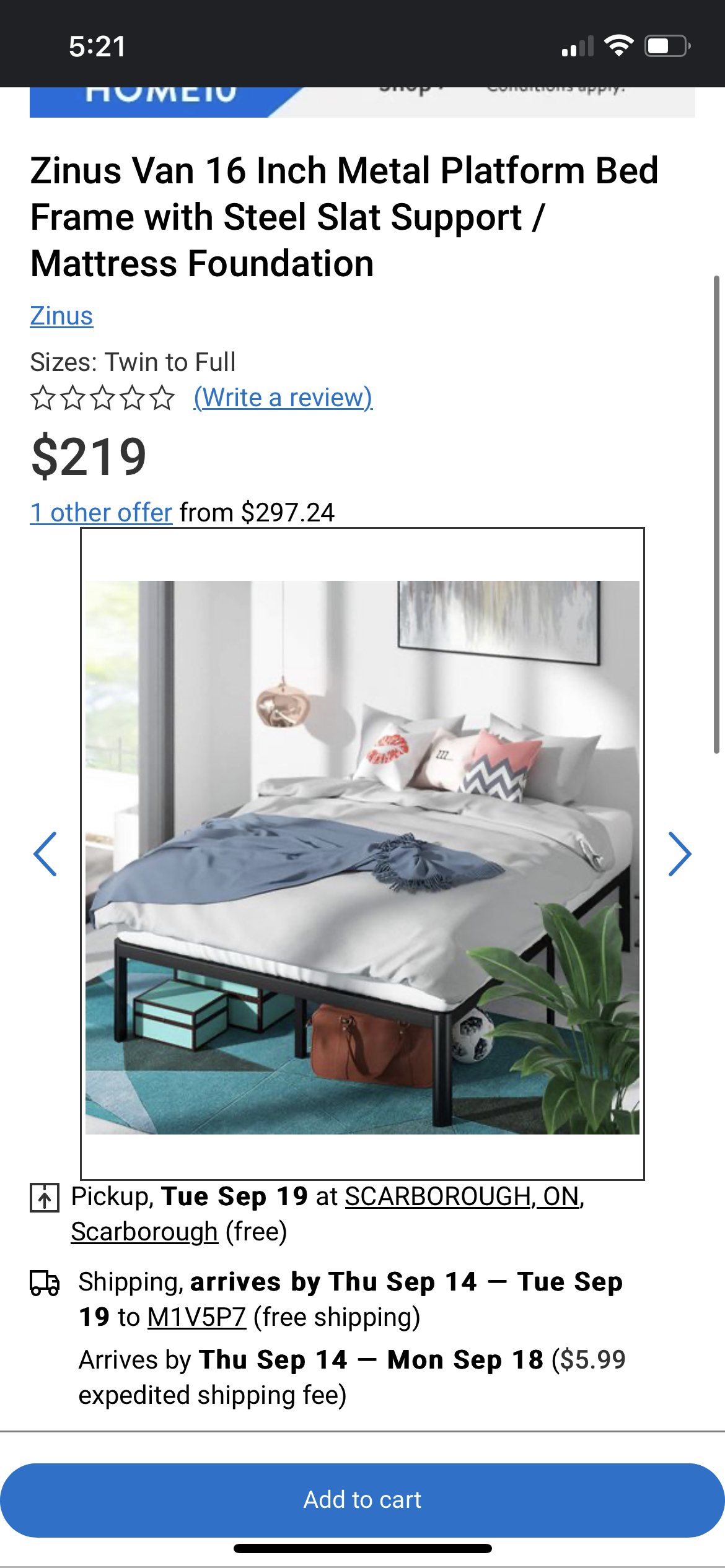 queen metal bedframe brand new
