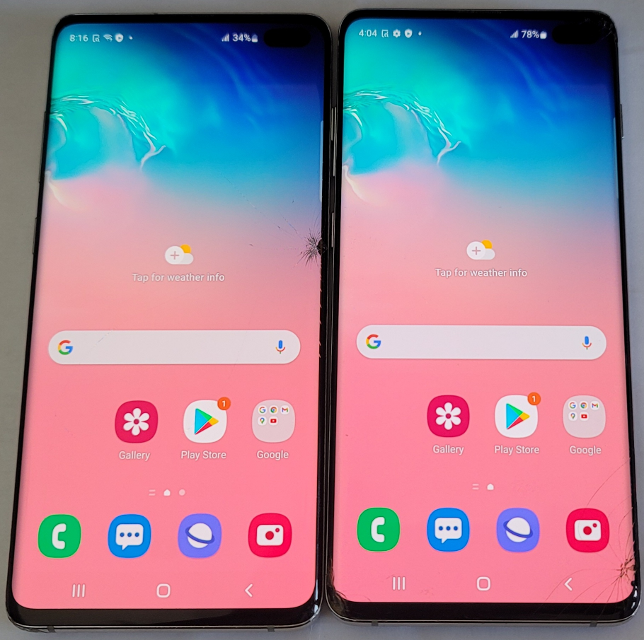 2 Samsung S10 Plus! Crack Screen! 128GB! $120 Each Firm!