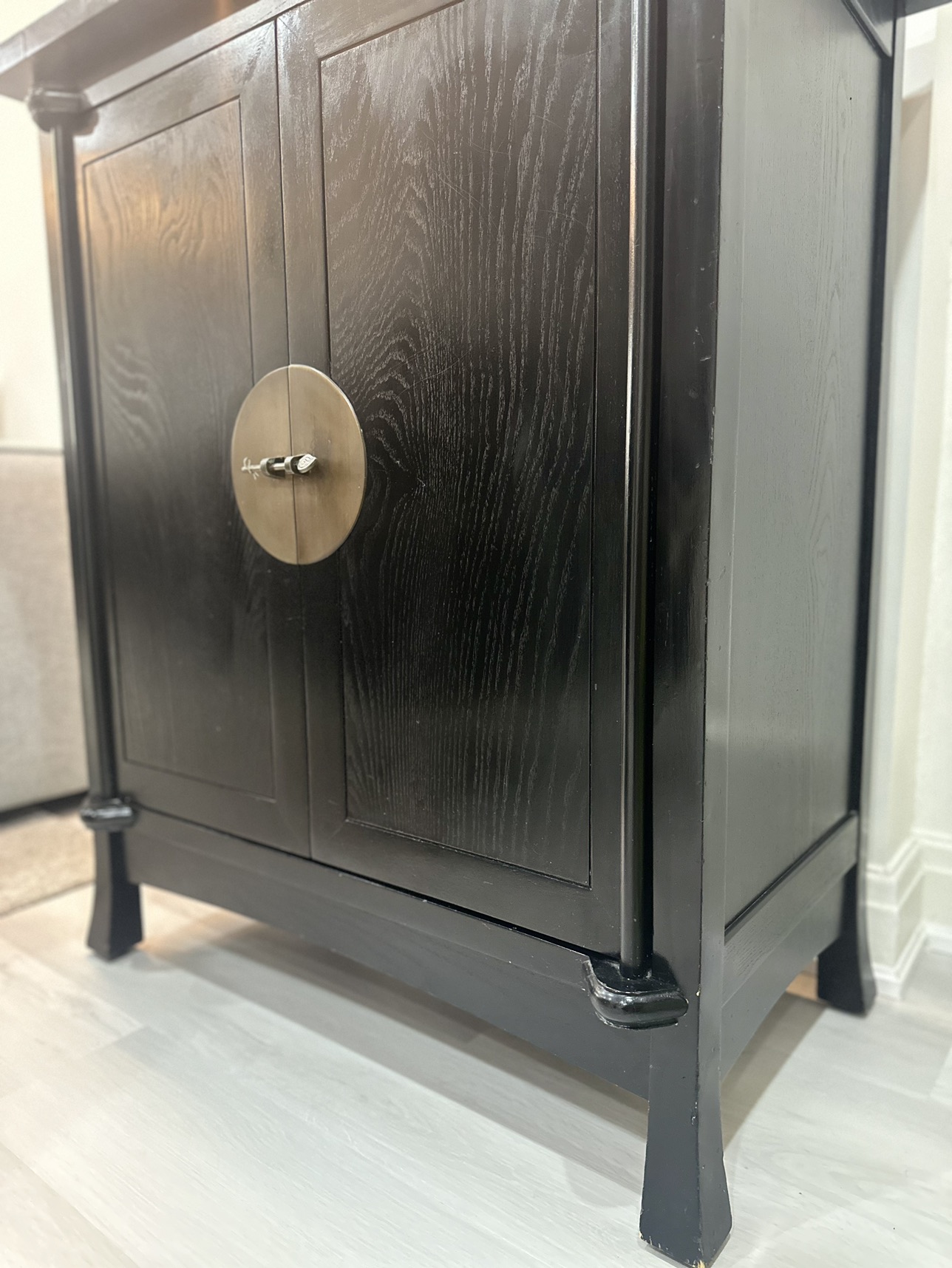 42” tall Dark Brown (black)2 Door Accent Srorage Cabinet image indicator(4)