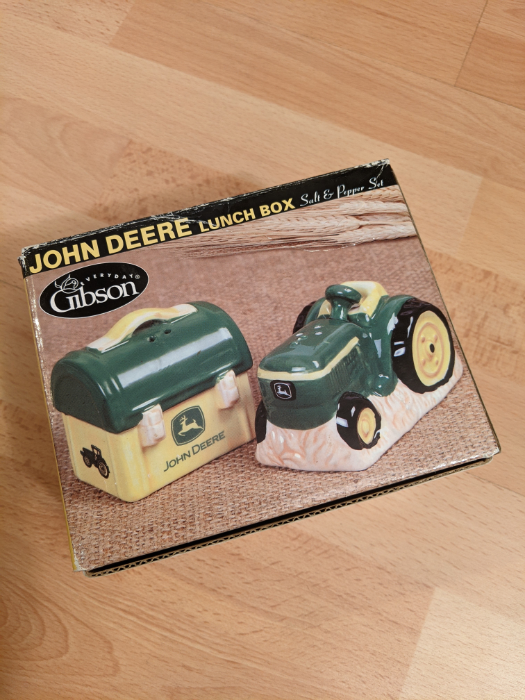 NEW NEVER USED John Deere collector salt and pepper shakers thumbnail