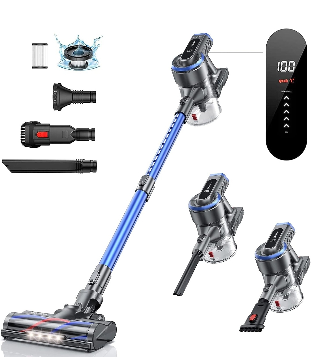 HONITURE Cordless Vacuum Cleaner, 33KPa 400W Powerful