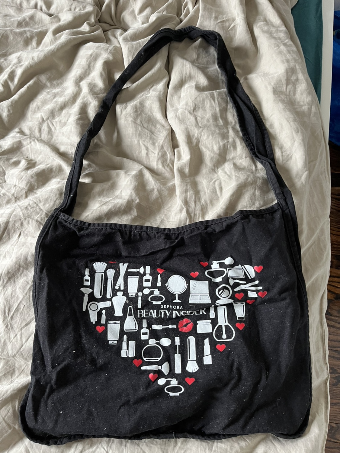 Cute black tote bag thumbnail
