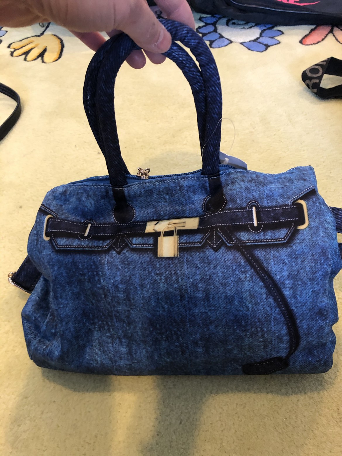 Brand new cloth Denim print purse - NWT thumbnail