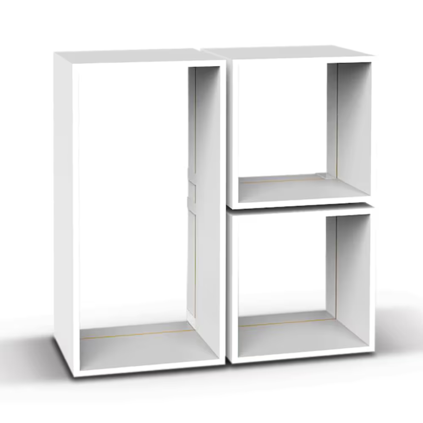 White Cube Storage Organizer Modular Storage Cubes Bookshelf - photo 4
