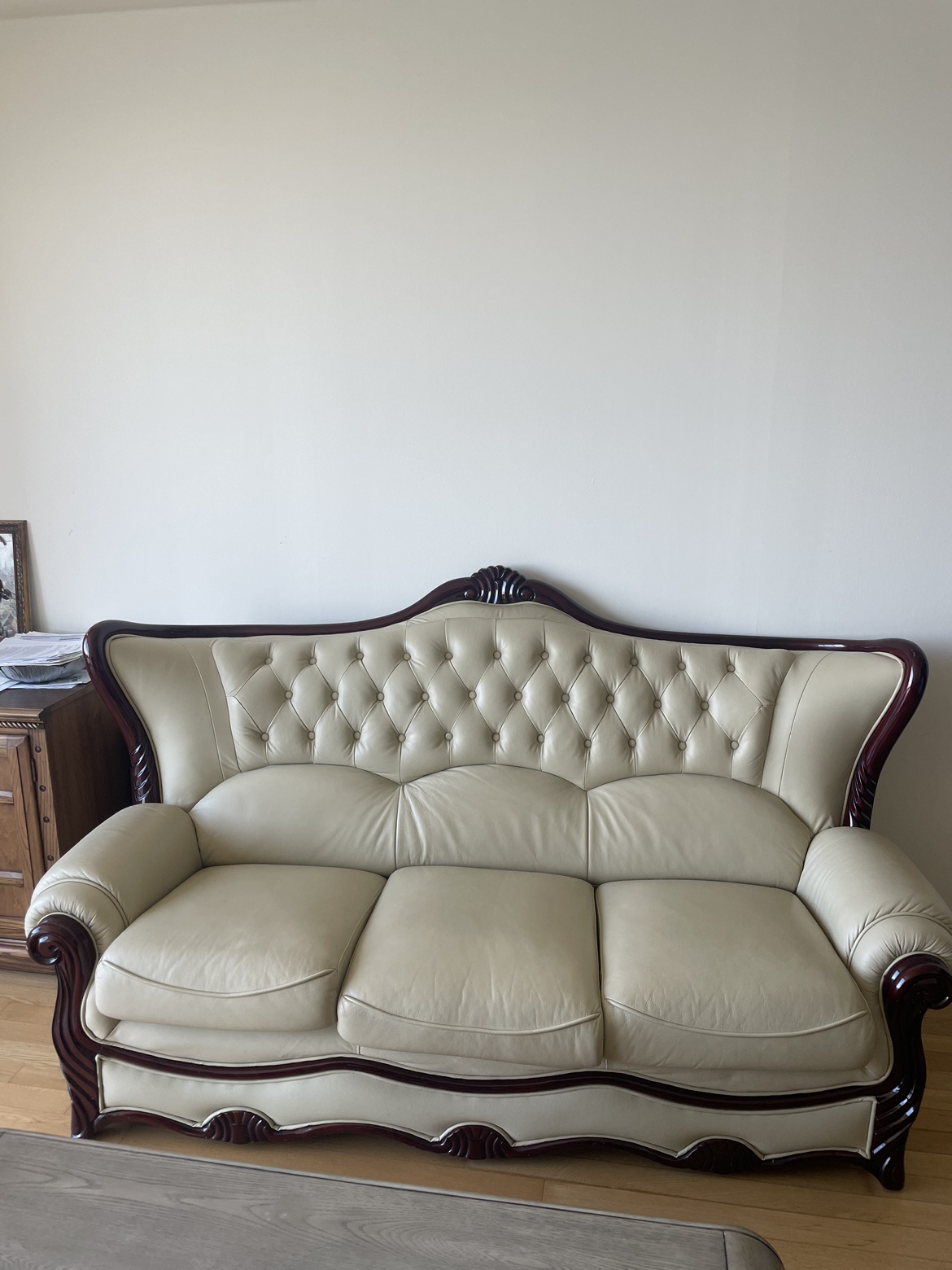 Italian leather sofa/couch