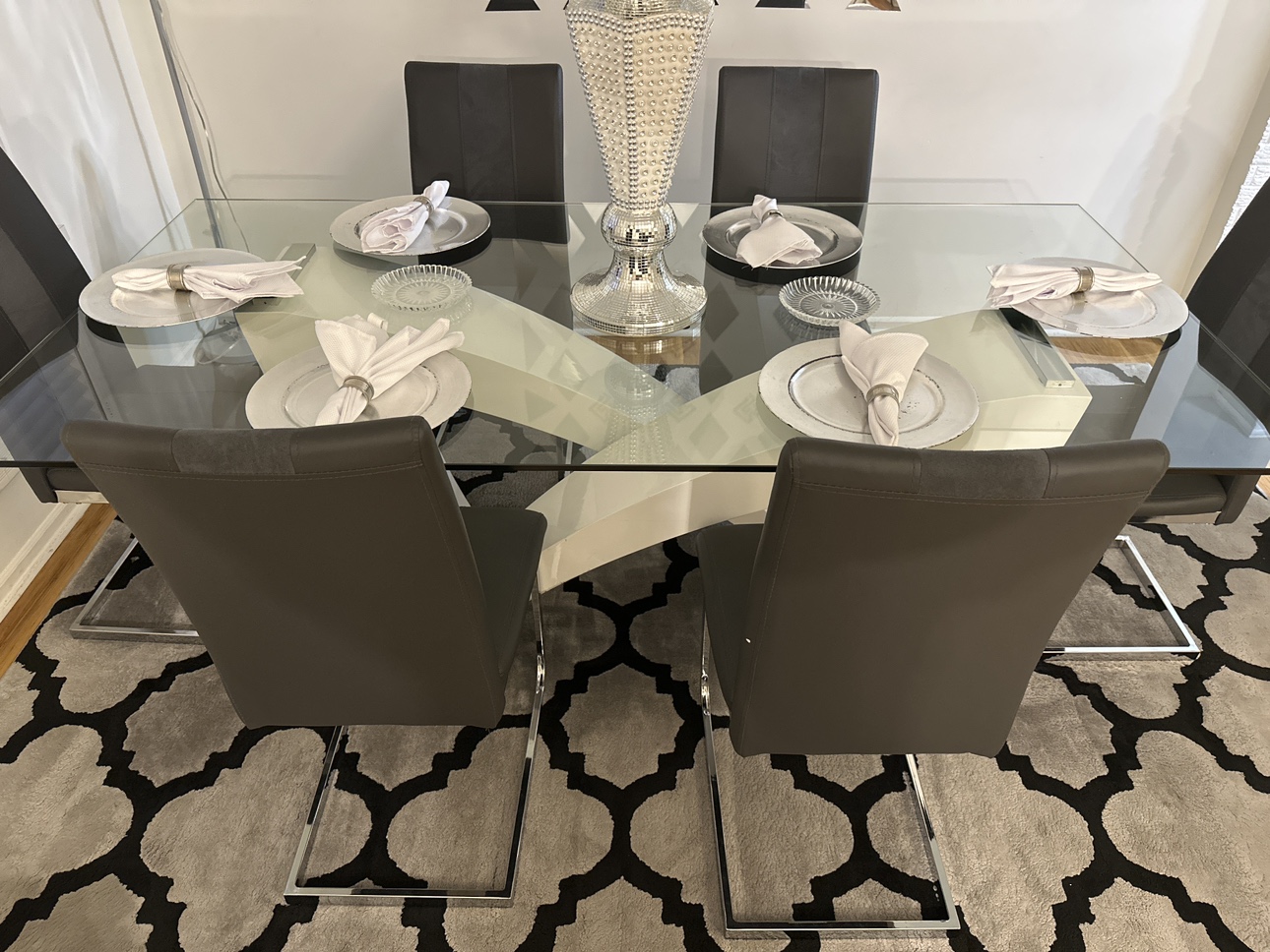 Dining room glass table - photo 2