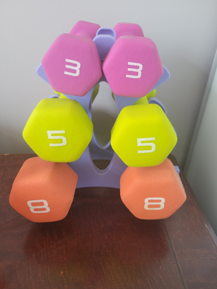 Neoprene coated dumbbell set