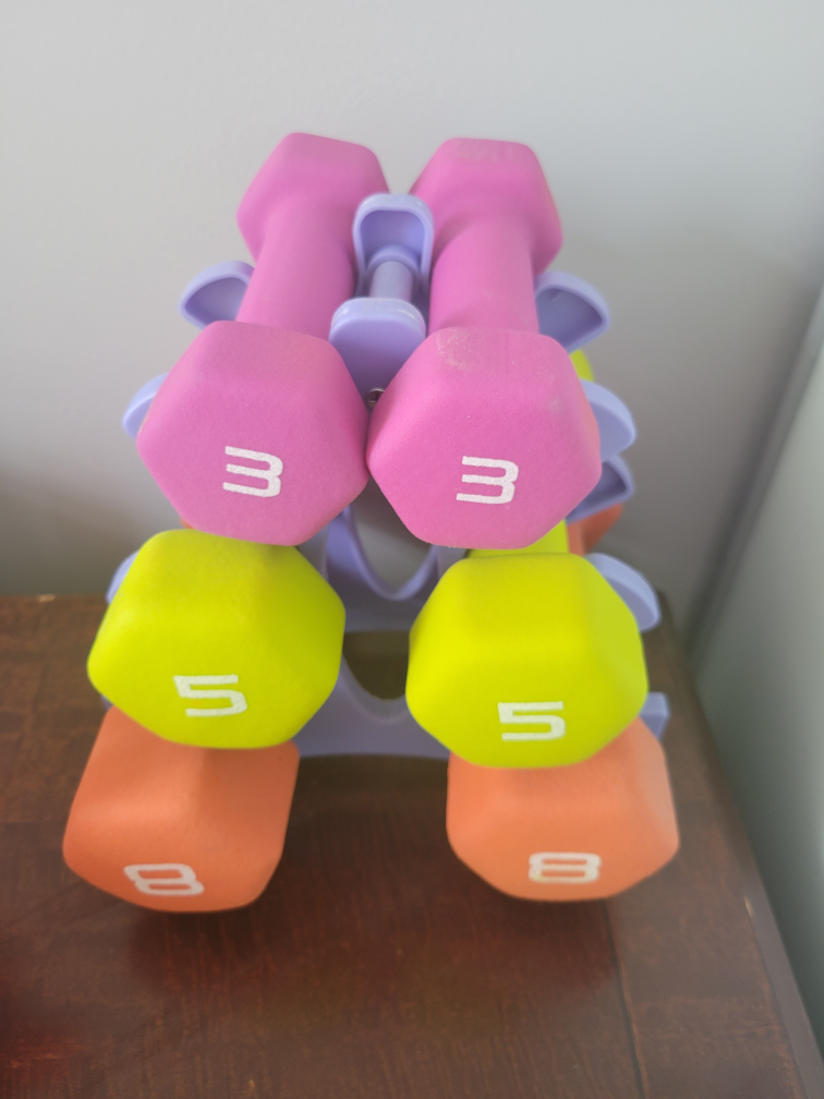 Neoprene coated dumbbell set - photo 2