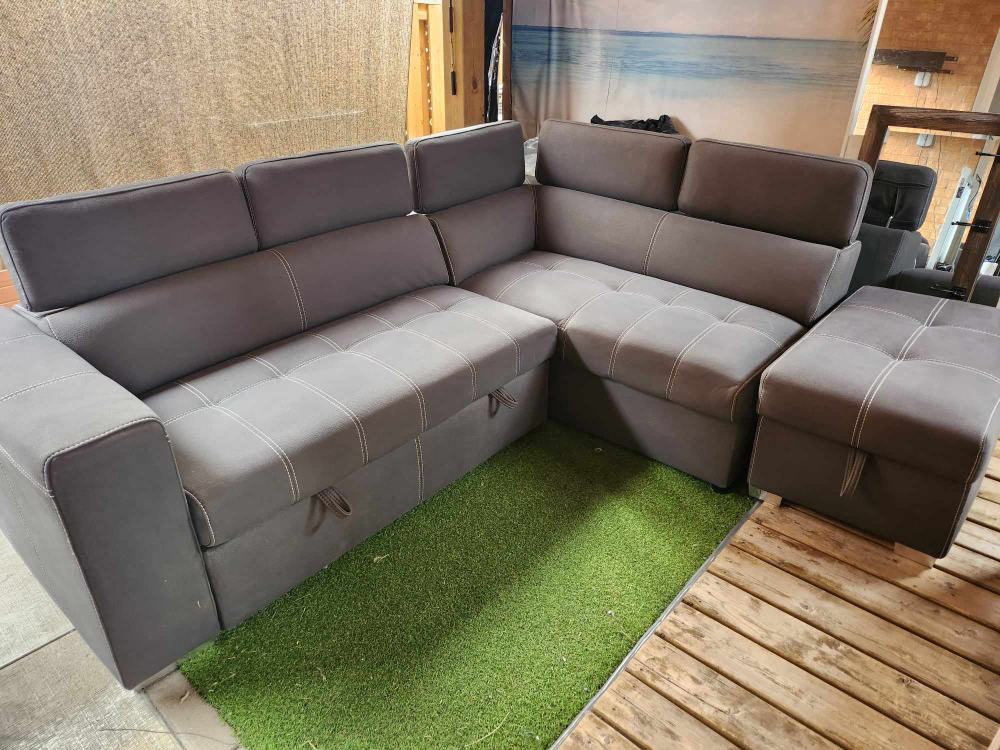 L-shaped Sectional Sofa bed with storage ottoman - photo 5