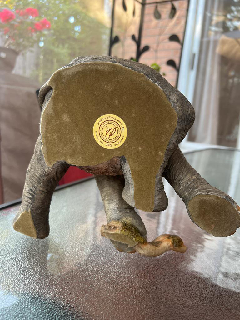 Vintage Handcrafted Wooden Elephant, rare find image indicator(4)