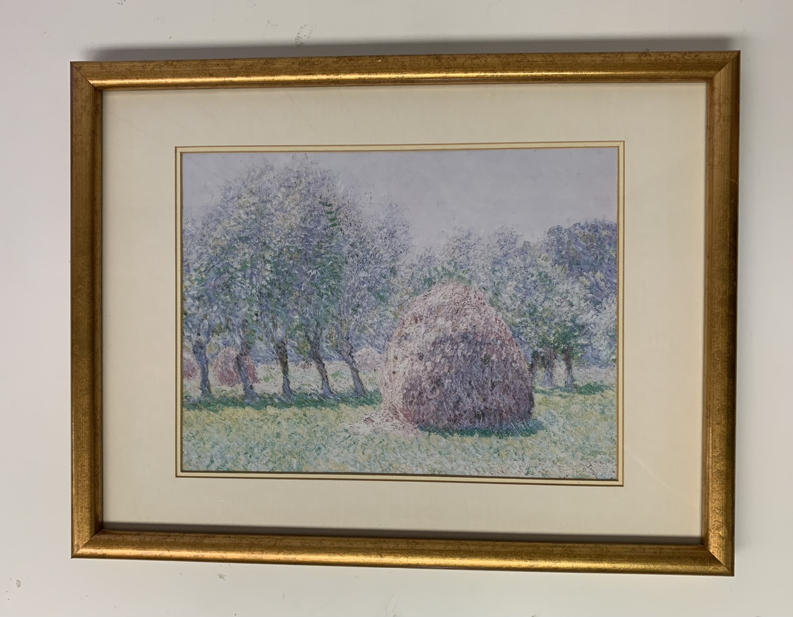 Claude Monet - Haystack in Field - Framed Print - 17" x 13" x 1" thumbnail