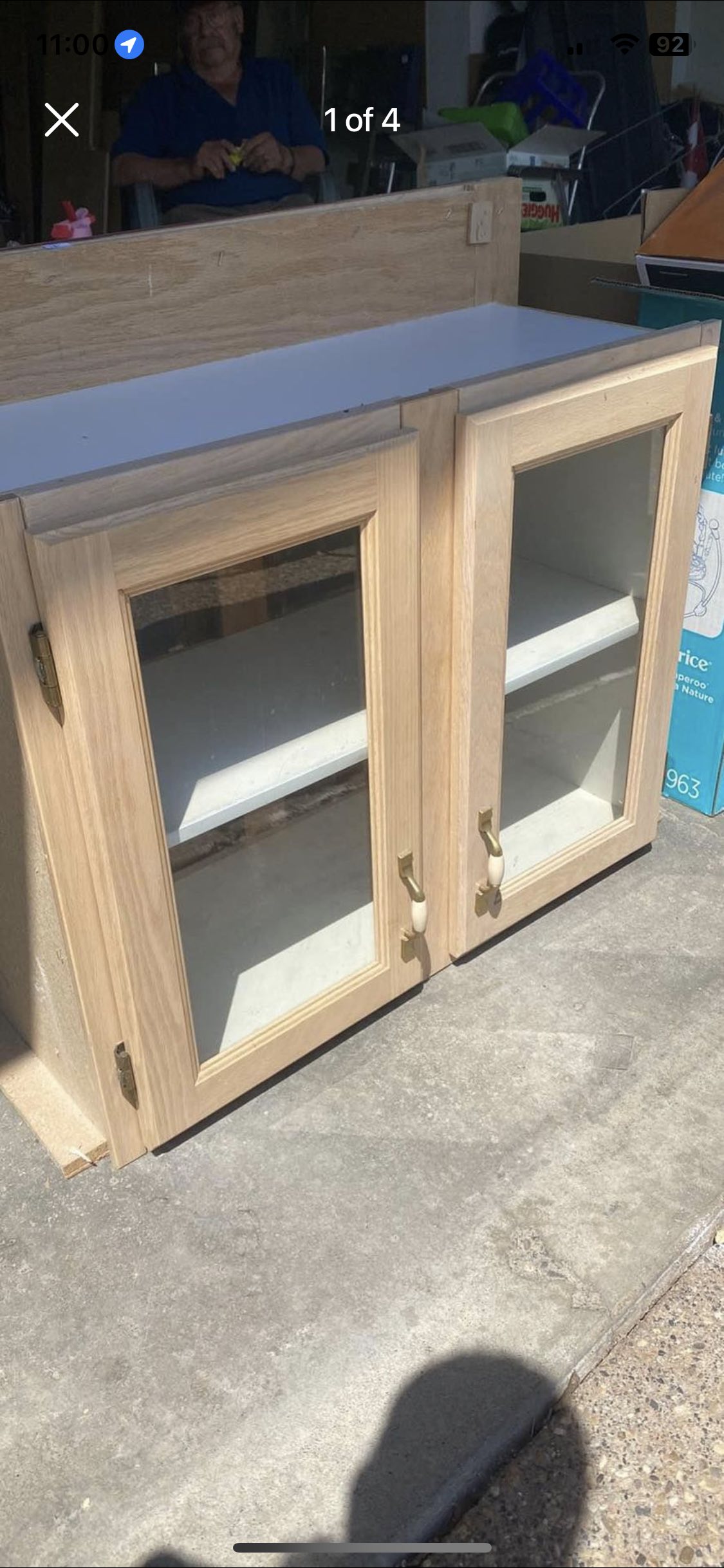 Kitchen Cabinet - Double sided with glass doors