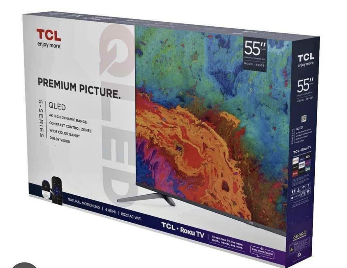 TCL QLED 55” tv thumbnail