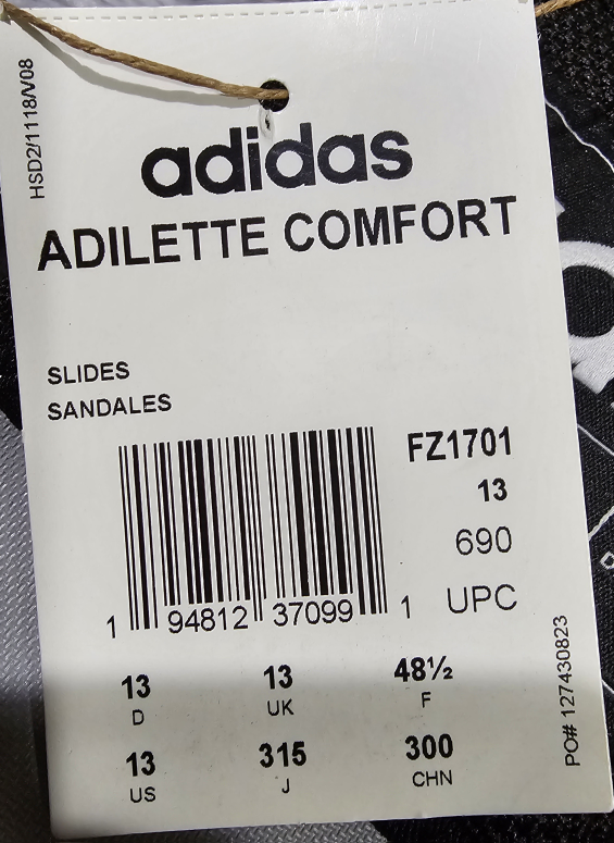 Mens Adidas Cloudfoam Slides Size 13 image indicator(3)