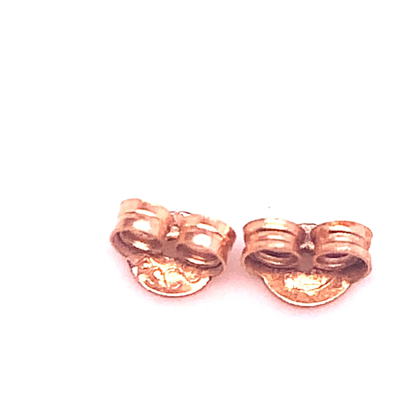 14k YG 8MM pink freshwater pearl earrings image indicator(6)