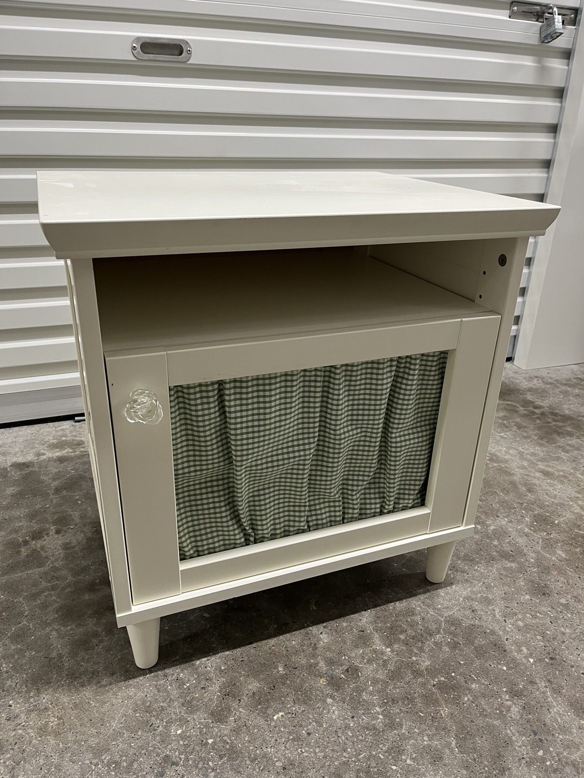 Cream IKEA nightstand/side table