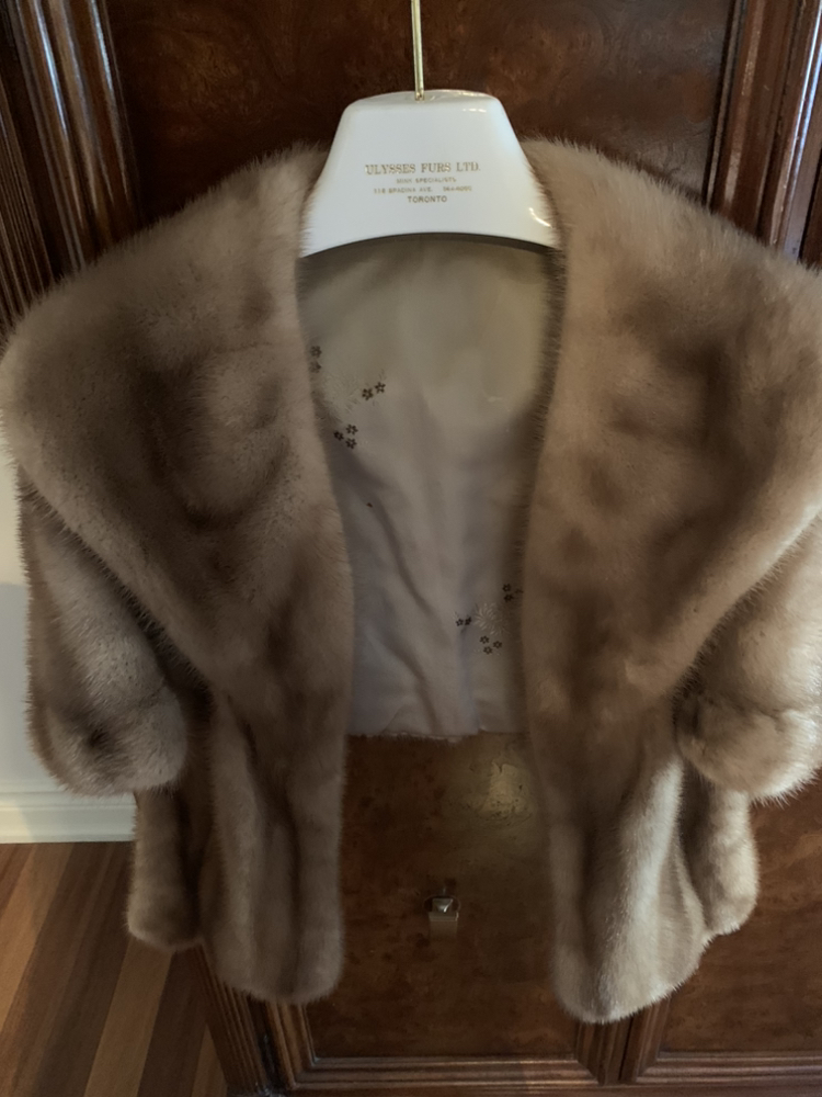 Real fur stole or wrap