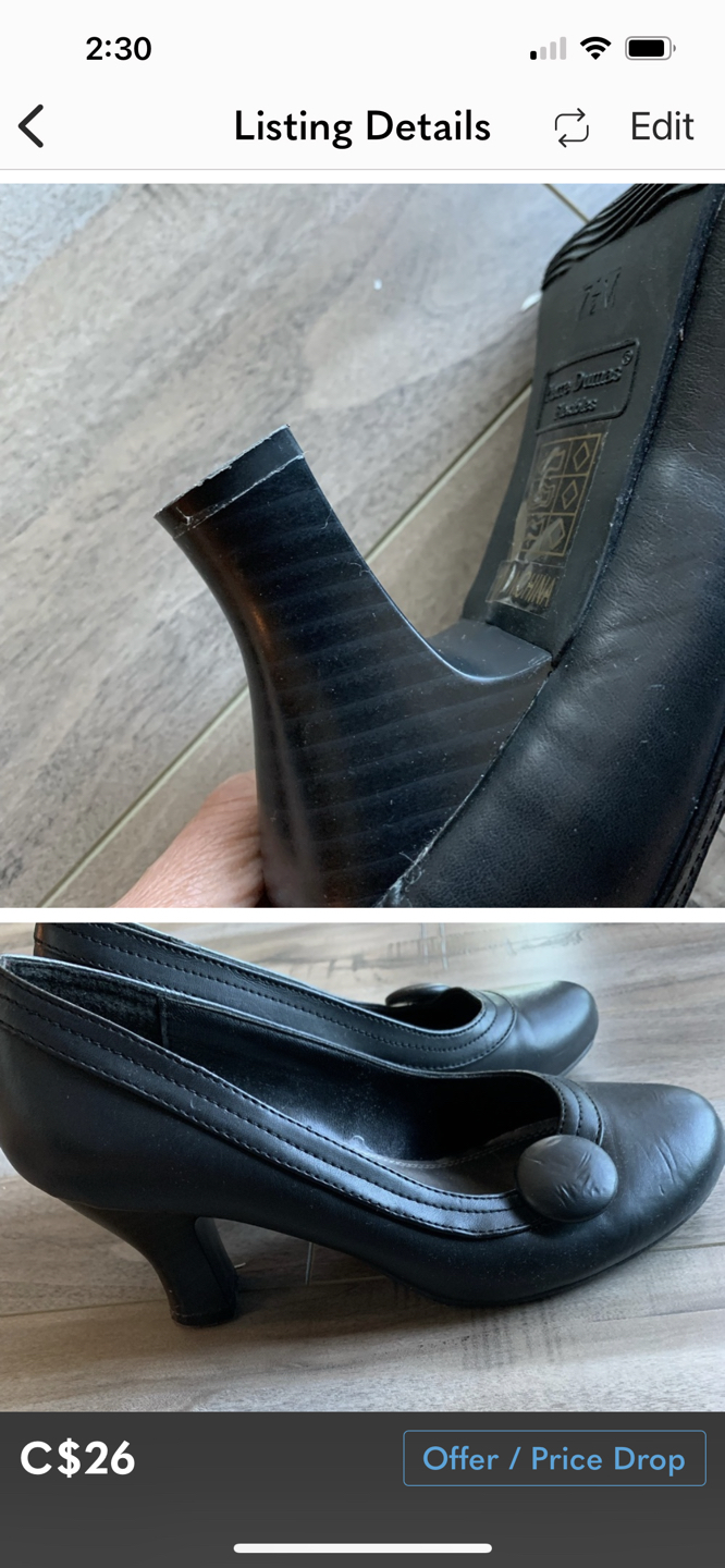 Pierre Dumas Flexible Black heels-1.25 inches- size 7.5 image indicator(3)