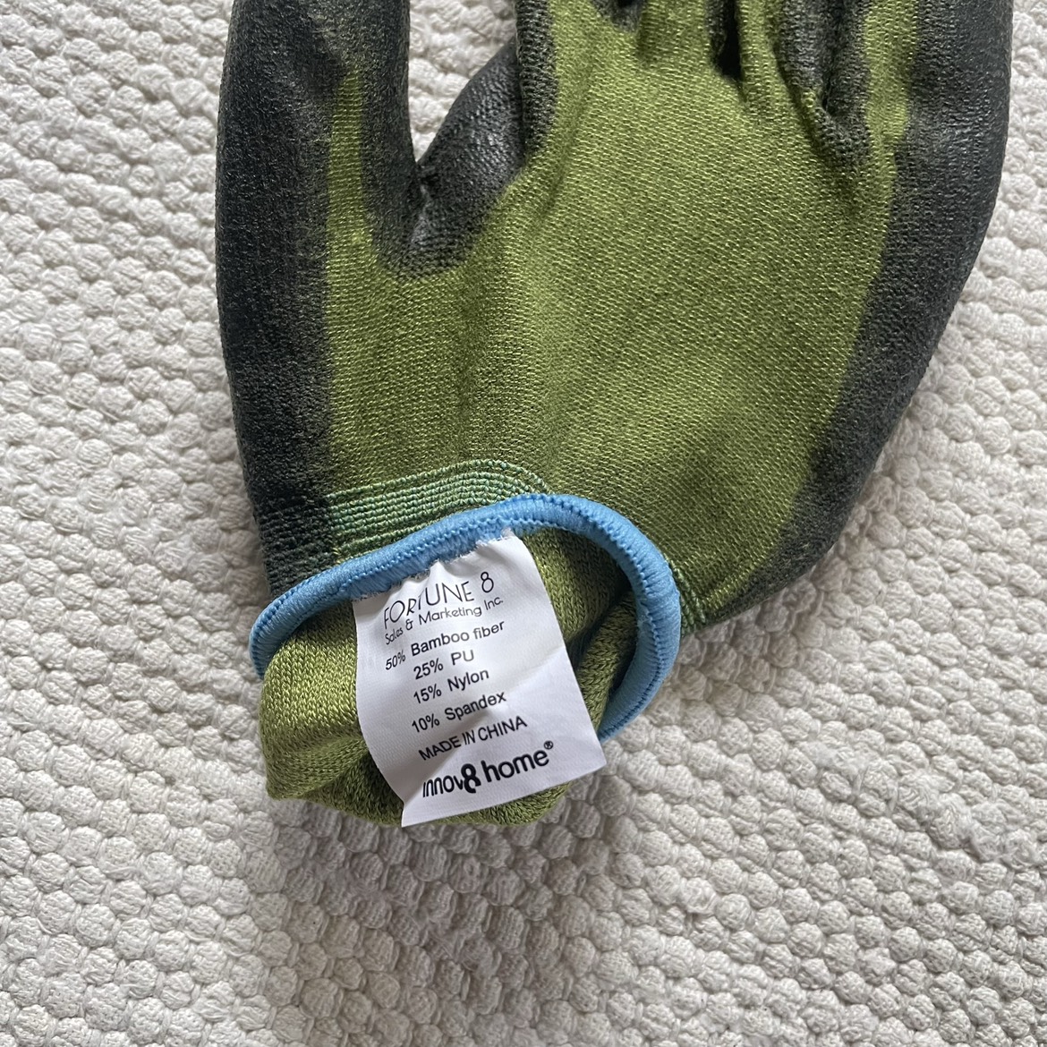 Innov8 Home Gardening Work Bamboo Fiber Gloves Rubber Palm Green image indicator(3)