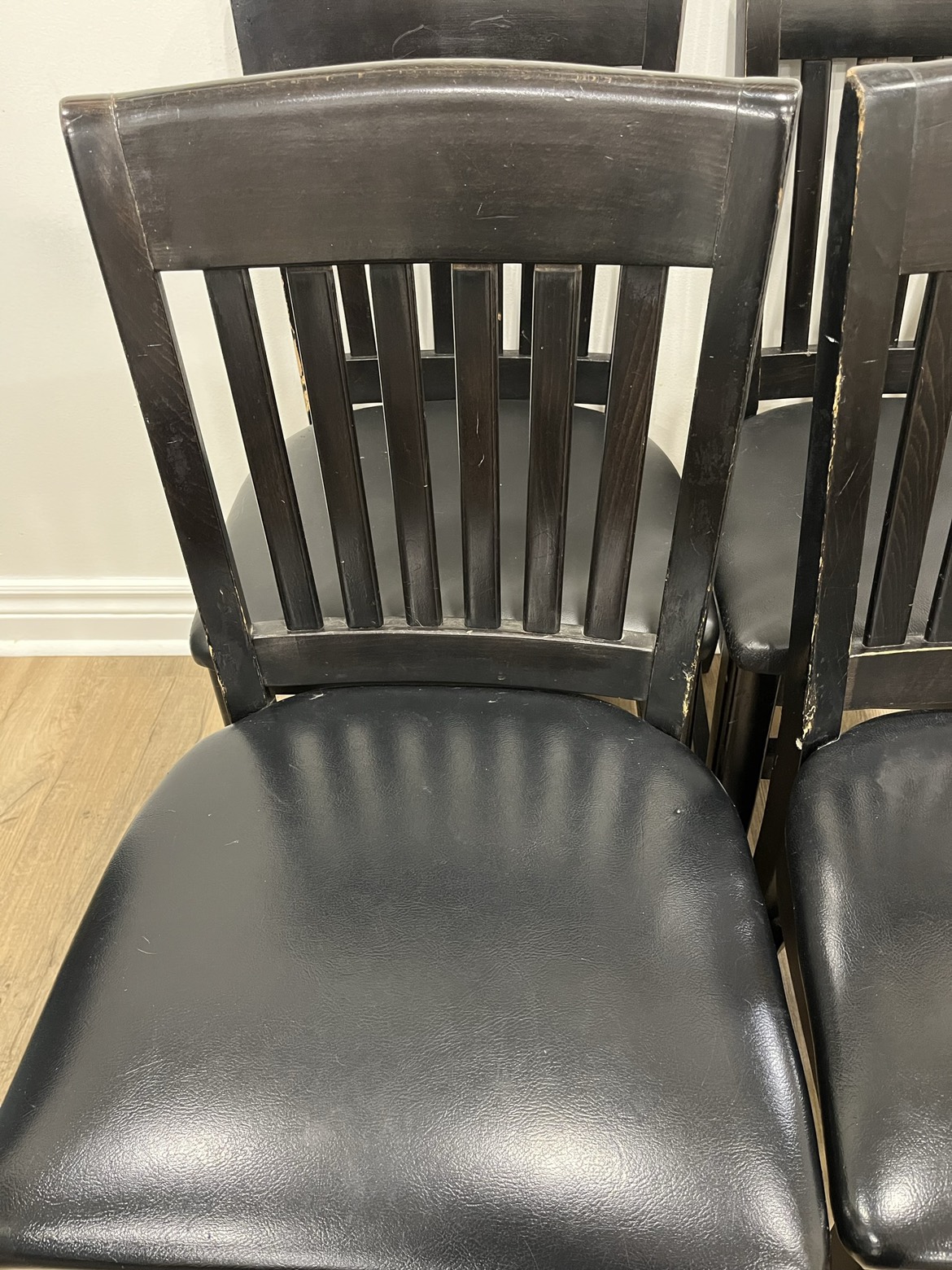 Wooden Black Chairs - set of 4 - photo 3