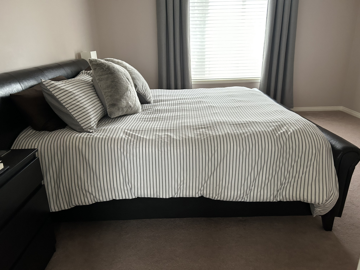 King size leather bed - photo 3