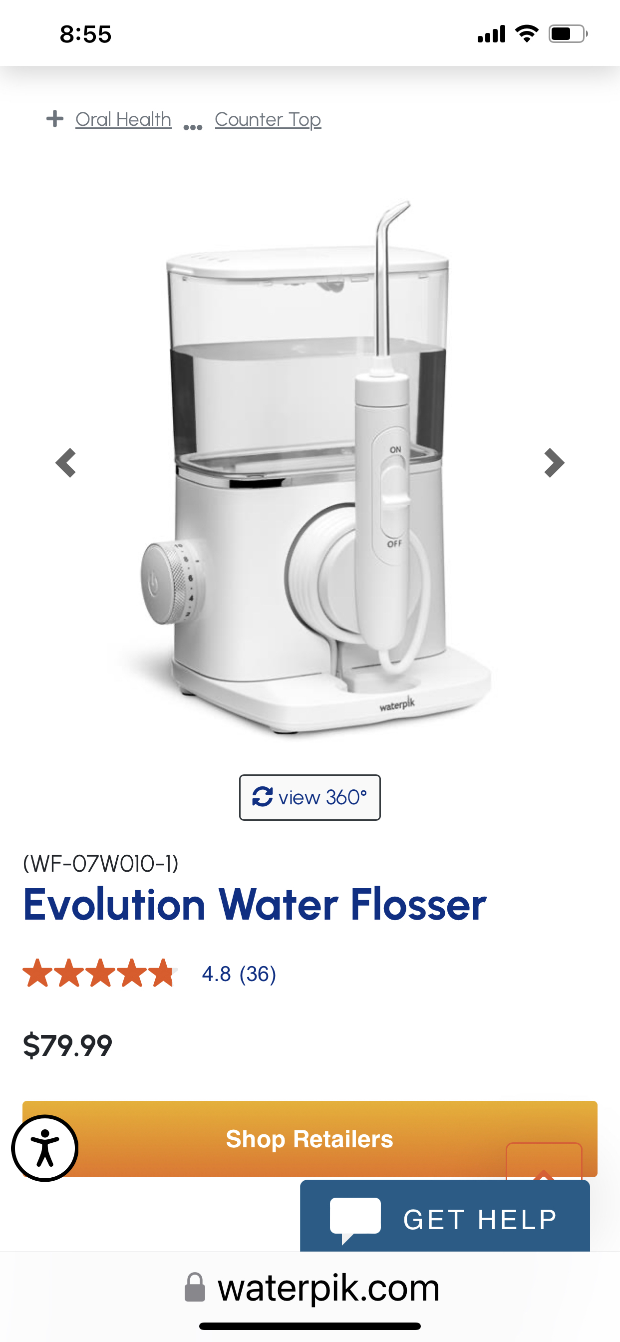 Brand New Waterpik Evolution Waterflosser thumbnail