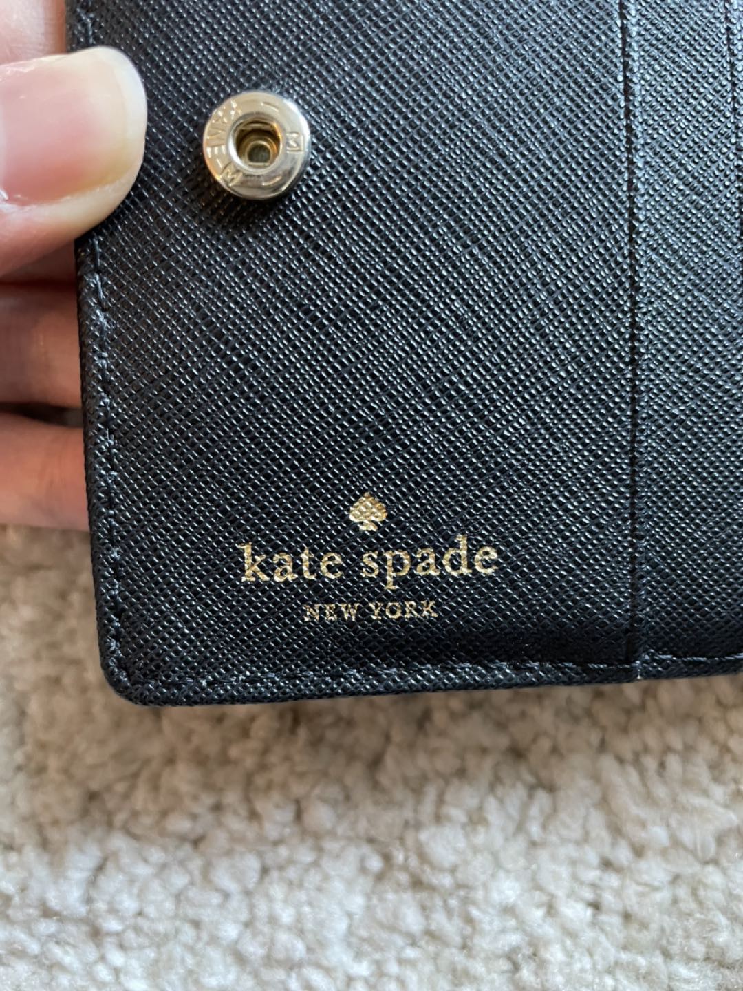 Kate spade square black wallet image indicator(7)