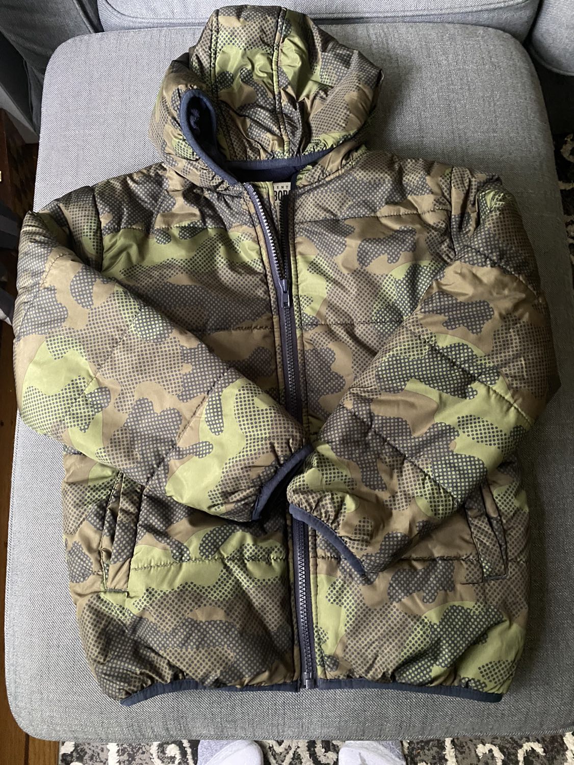 7-8 Gymboree winter jacket camo green