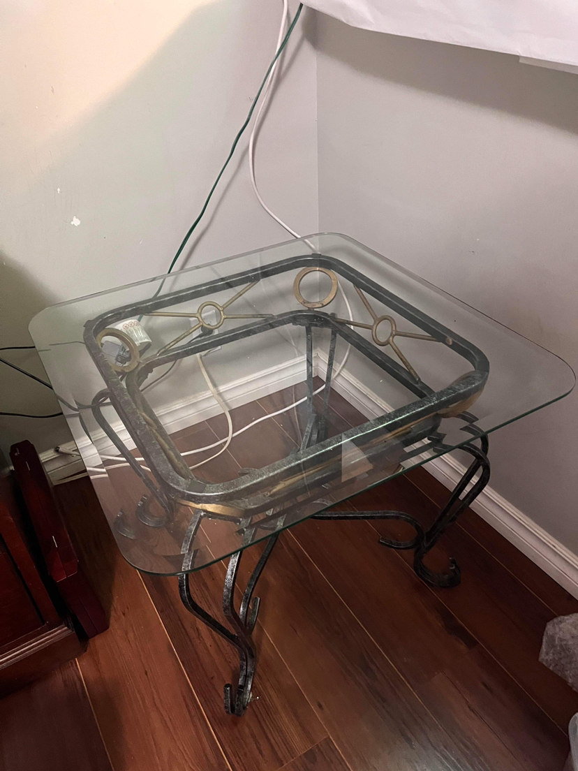 Glass Coffee table and side table