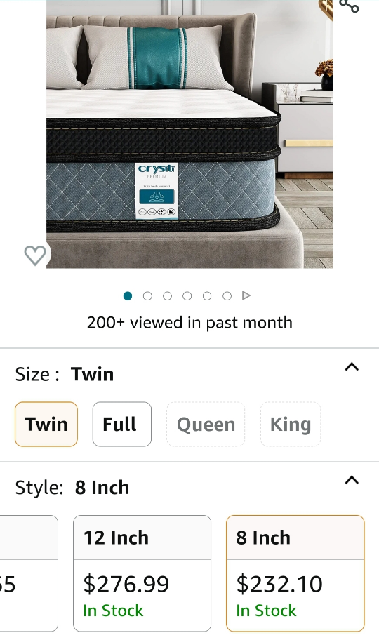 Crystli premium twin mattress memory foam - photo 4